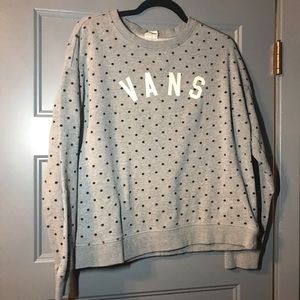 Vans sweatshirt polka dot large grey